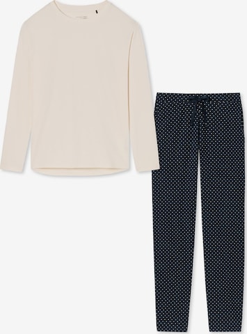 SCHIESSER Pyjama 'Organic Cotton' in Weiß: Vorderseite