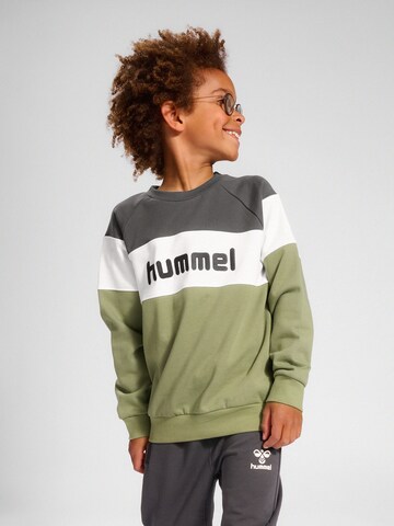 Hummel Sweatshirt 'Claes' in Groen: voorkant