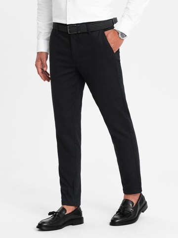 Ombre Slimfit Chinohose in Schwarz: Vorderseite