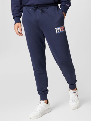 Tommy Jeans Tapered Pants in Blue: front