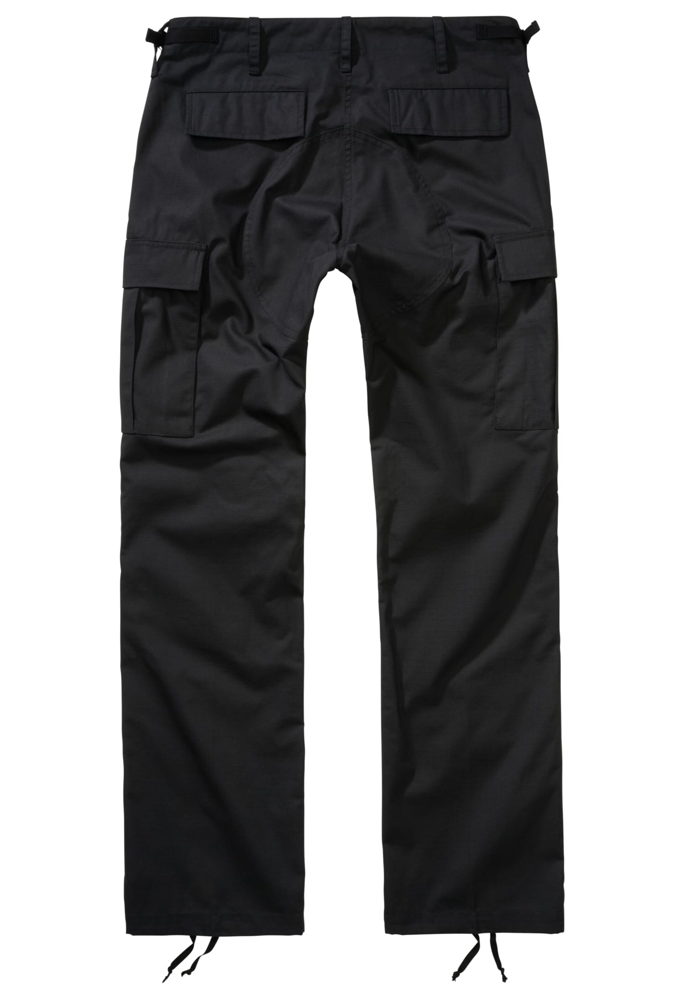Brandit Slim fit Cargo trousers in Black