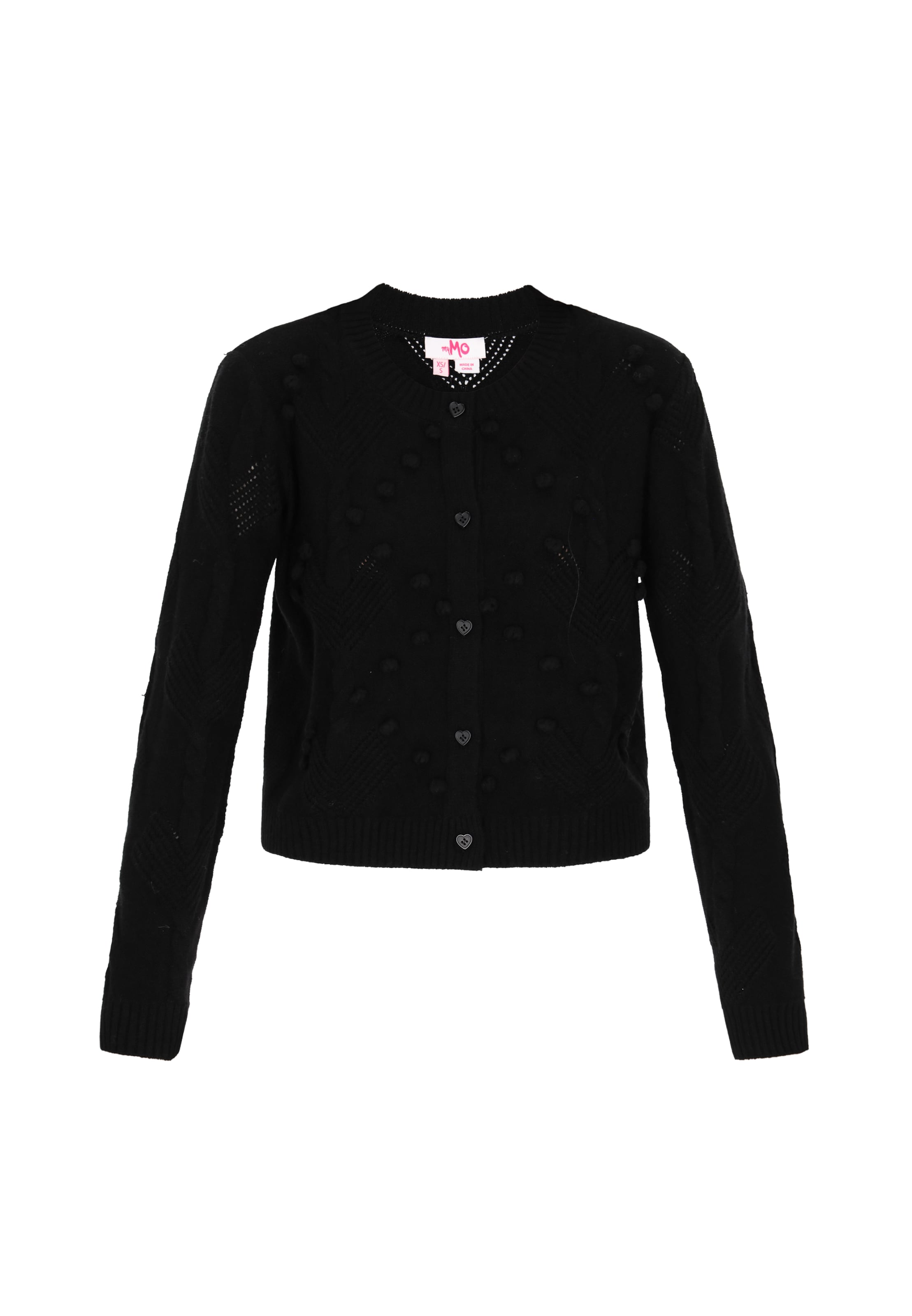 MYMO Kardigan w kolorze czarny: przód