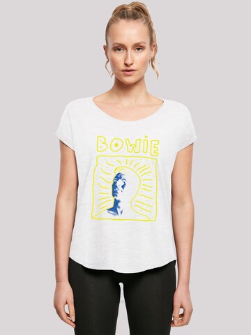 F4NT4STIC Shirt 'David Bowie 90s Frame' in Wit: voorkant