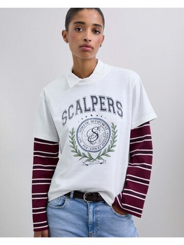 Scalpers Póló 'College' - fehér