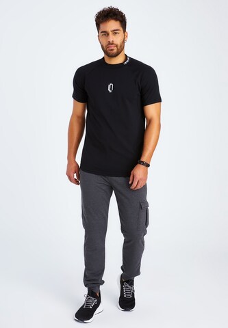 Leif Nelson Gym T-Shirt Rundhals in Schwarz