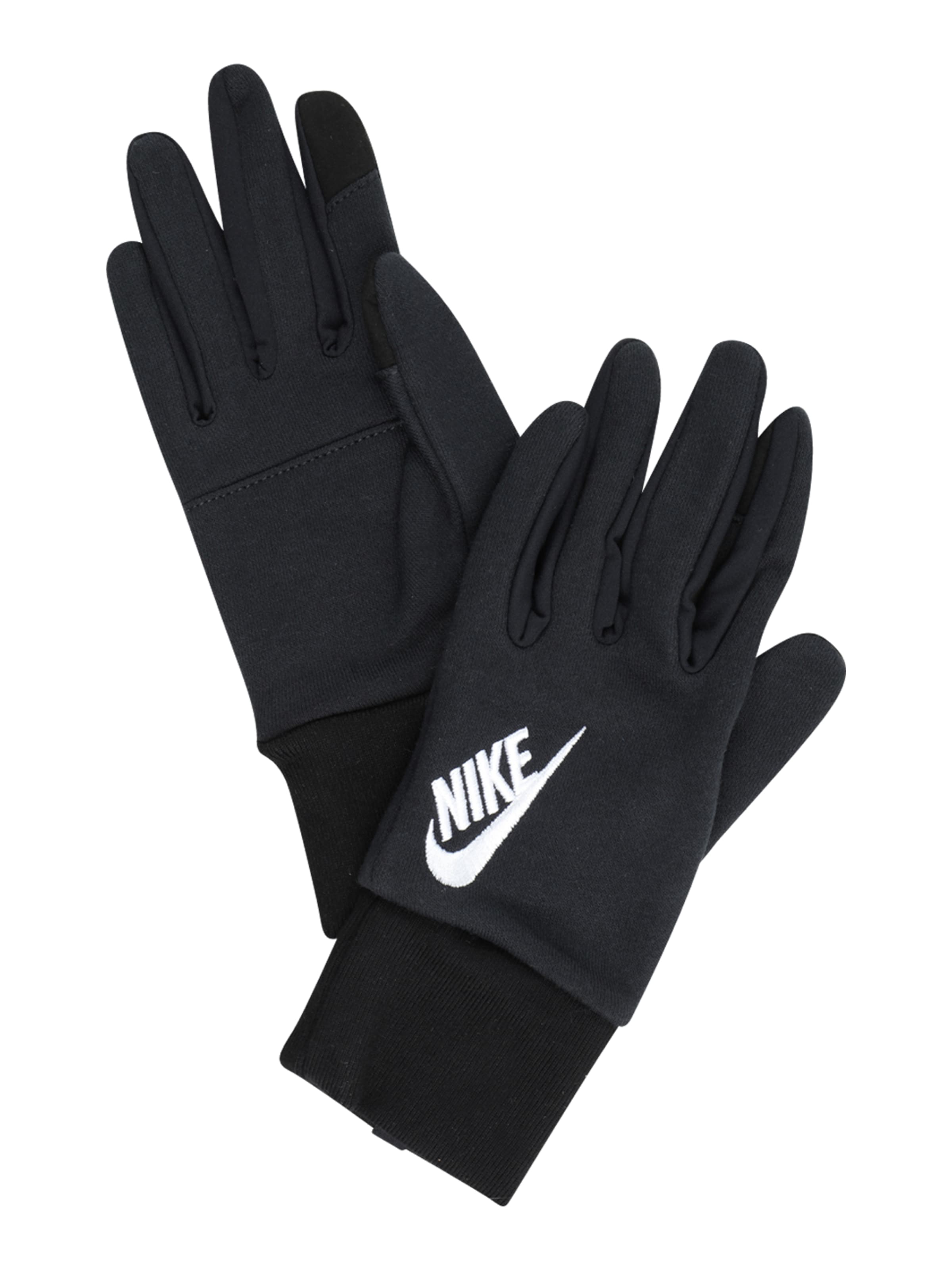 Nike Sportswear - Luvas com dedos 'Club Fleece' em preto: frente