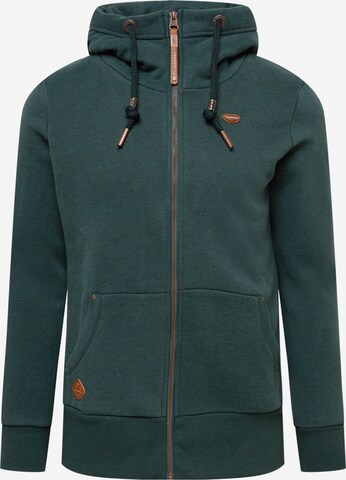 Ragwear Plus Zip-Up Hoodie 'NESKA' in Green: front