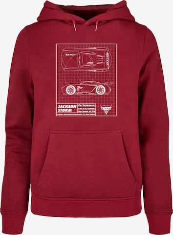 ABSOLUTE CULT Sweatshirt 'Cars -Jackson Storm' in Rot: predná strana