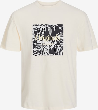 JACK & JONES Majica 'Lafayette' | kremna / črna / bela barva, Prikaz izdelka