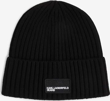 juoda KARL LAGERFELD JEANS Megzta kepurė: priekis