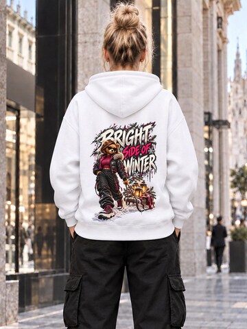 LUNØIR StudioSweater majica 'BOSS Femme Winter Lantern' - bijela boja