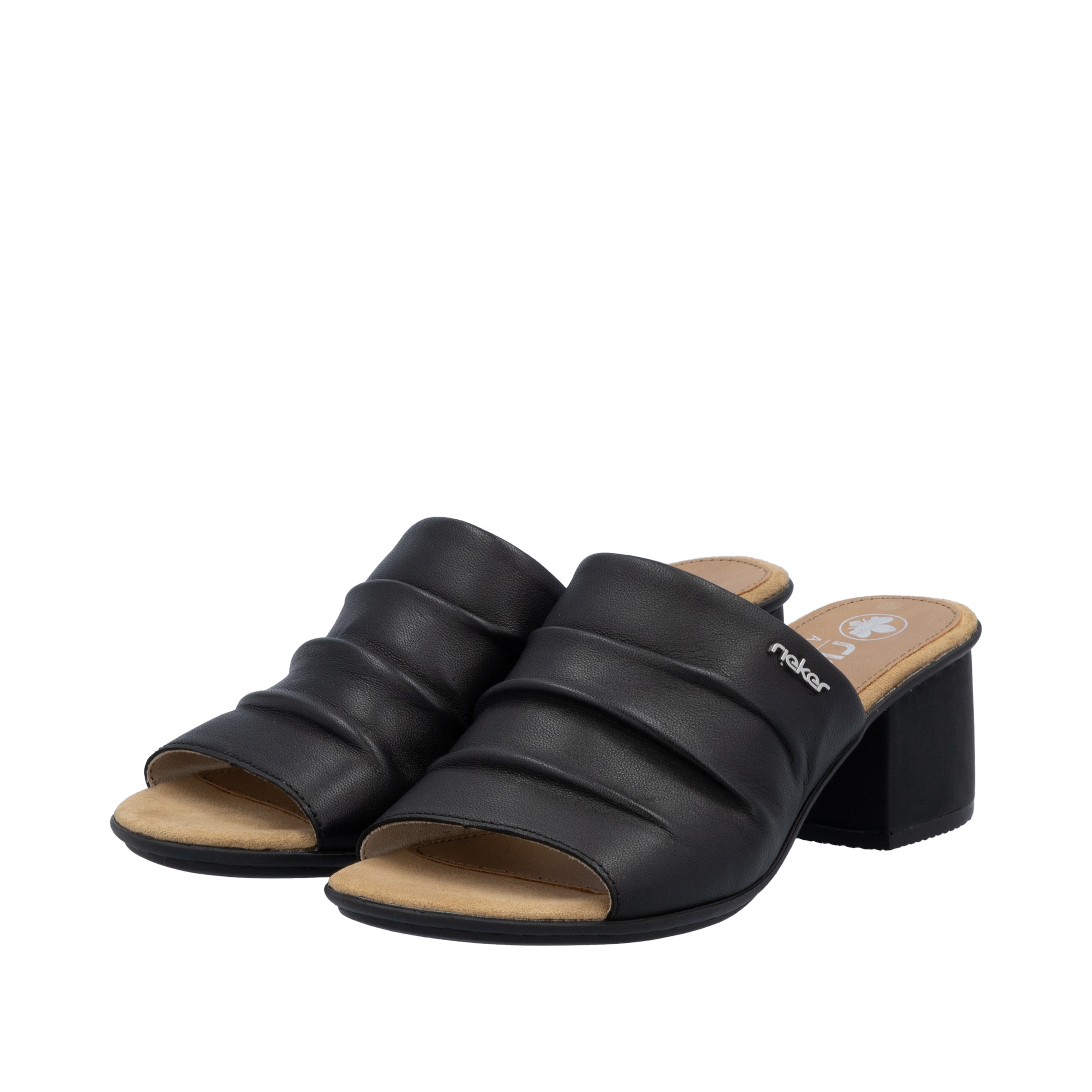 Sandales à lanières Rieker en noir : devant