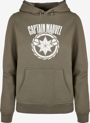 ABSOLUTE CULT Sweatshirt 'Captain Marvel - Blade Emblem' in Green: front