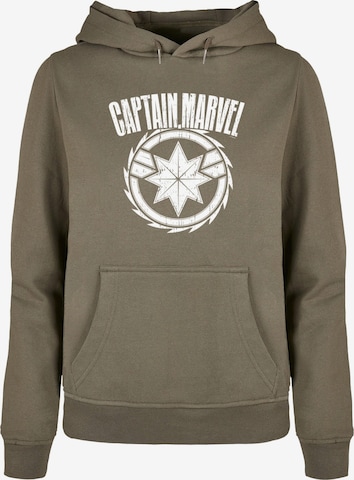 ABSOLUTE CULT Sweatshirt 'Captain Marvel - Blade Emblem' in Grün: predná strana