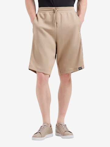 regular Pantaloni di EA7 Emporio Armani in beige: frontale