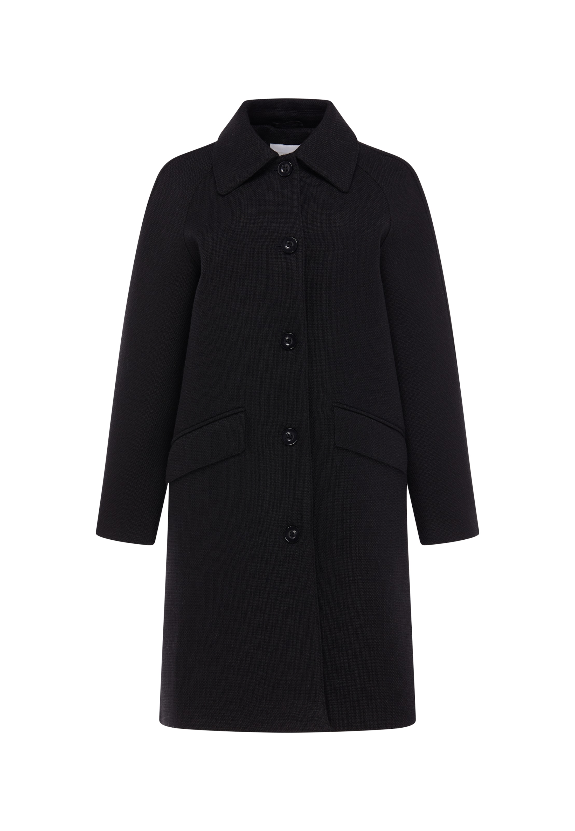 Manteau mi-saison Usha en noir : devant