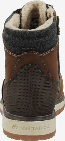 TOM TAILOR Lace-Up Boots in Brown