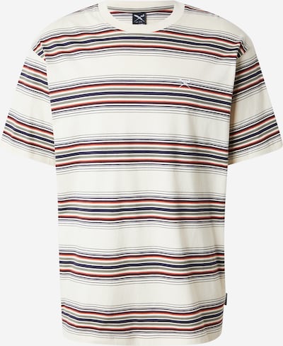 Marškinėliai 'Rayas' iš Iriedaily, spalva – tamsiai mėlyna / rausvai pilka / vyšninė spalva / vilnos balta, Prekių apžvalga