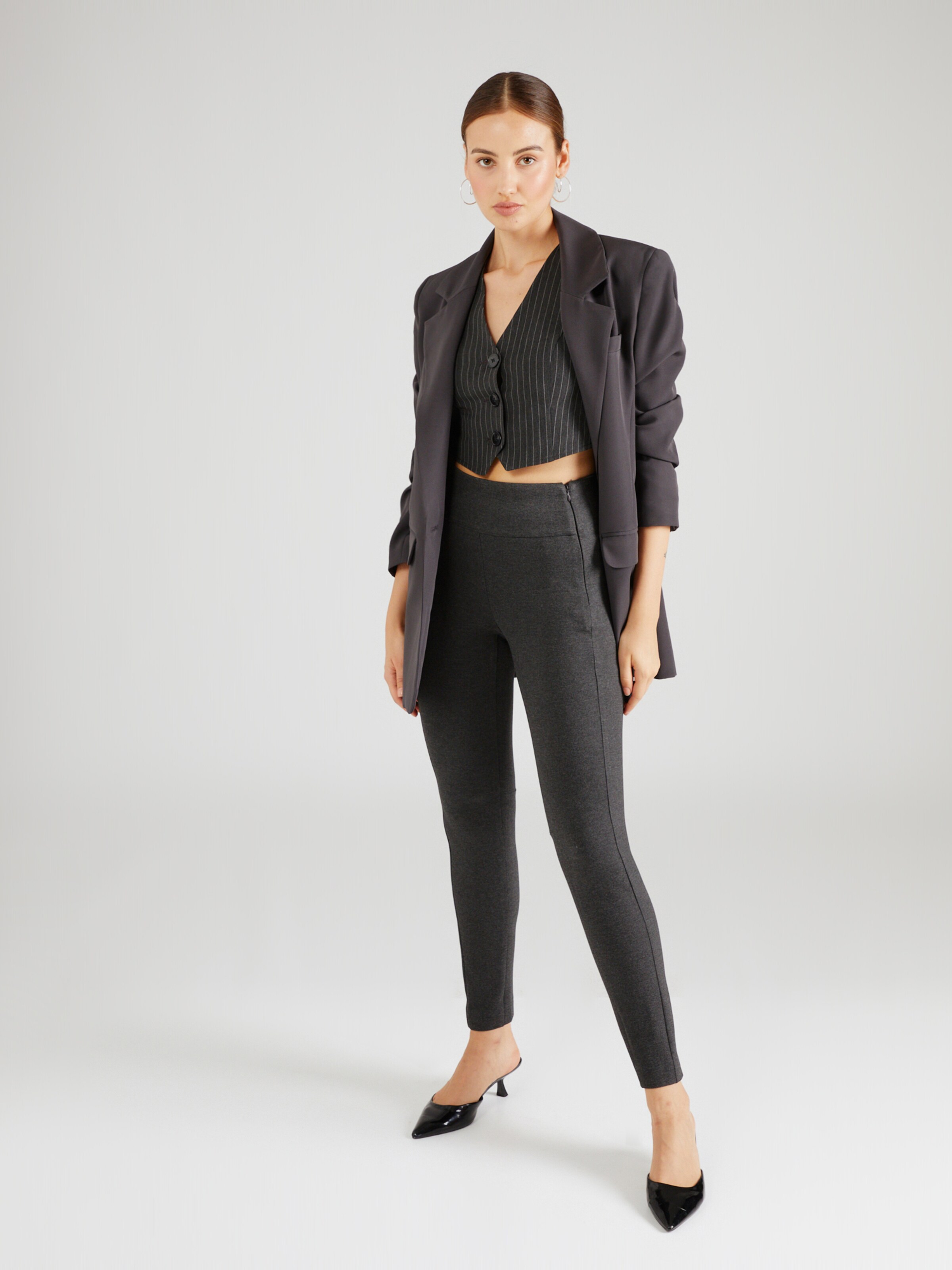 ESPRIT Skinny Trousers in Dark Grey ABOUT YOU