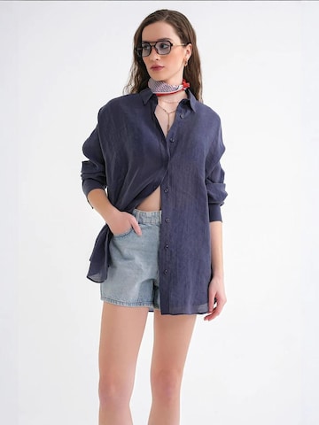 MixRay Bluza 'Hemden' | modra barva