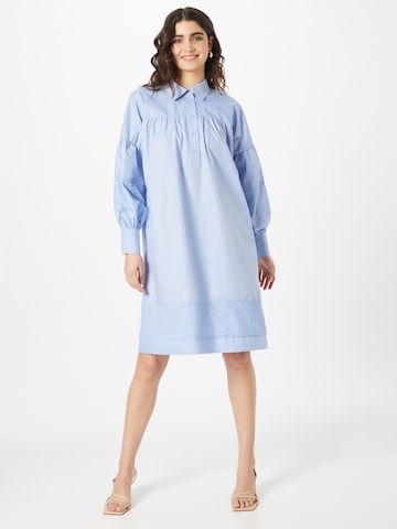 Robe-chemise 'Henri' SECOND FEMALE en bleu : devant