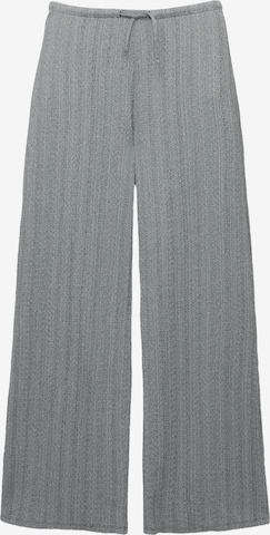 Pull&Bear Wide Leg Hose in Grau: Vorderseite