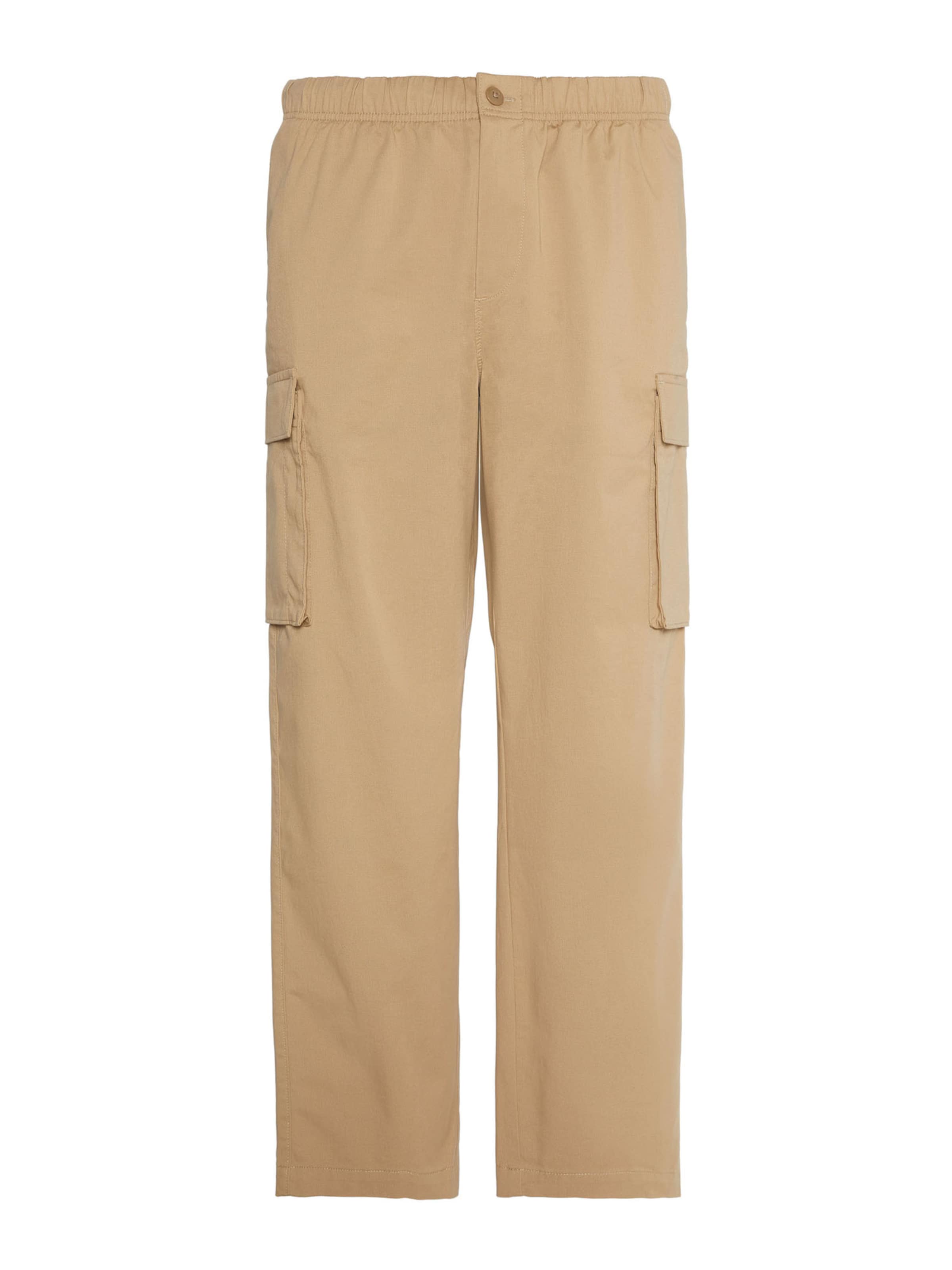 Calvin Klein Jeans Ohlapna forma Kargo hlače | rjava barva: sprednja stran