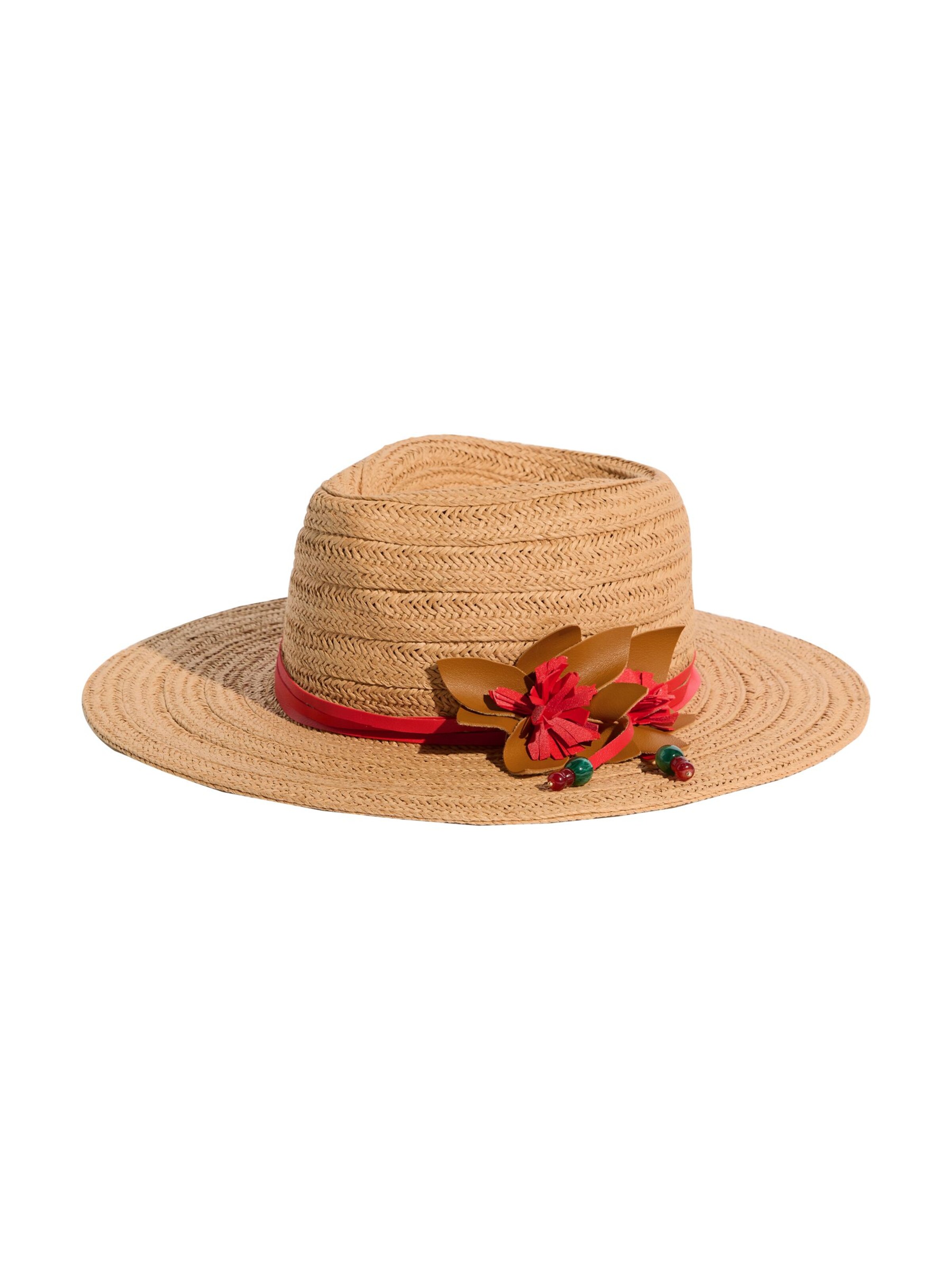 love & roses Hat 'Fedora' in Beige: front