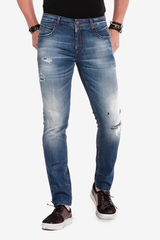 CIPO & BAXX Slimfit Jeans 'CD475' in Blauw: voorkant