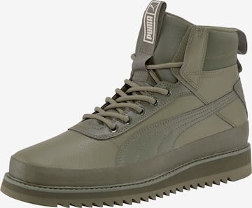 PUMA High-Top Sneakers 'Desierto V2' in Green: front