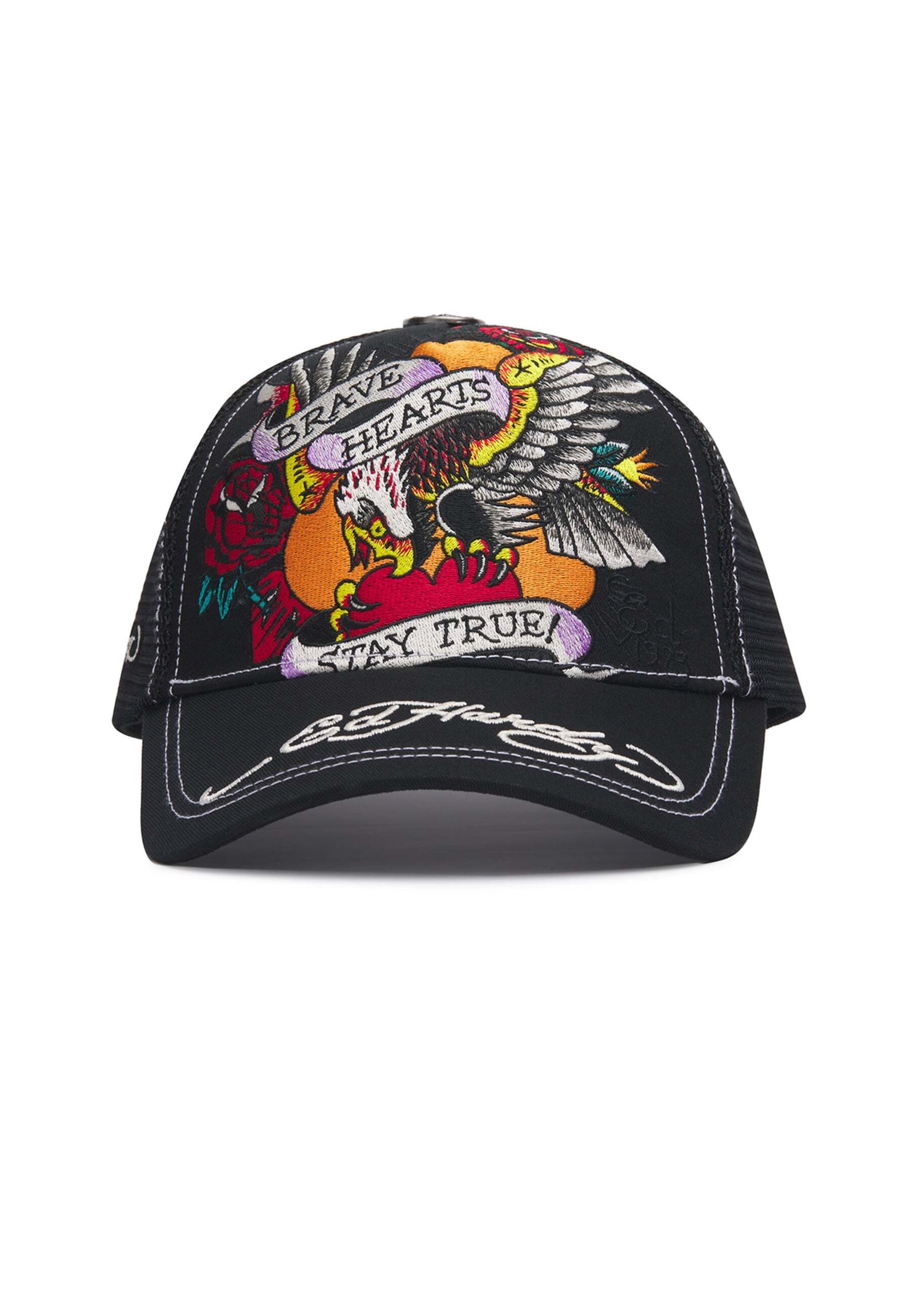 Ed Hardy Sapkák 'Brave Hearts' - fekete: elől