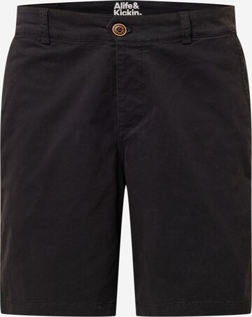 Alife and Kickin Regular Chino Pants 'PumpkinAK' in Black: front