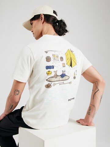 KnowledgeCotton Apparel Tričko – béžová: přední strana