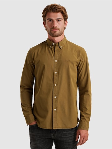 PME Legend Overhemd 'American Classic shirt' in Bruin: voorkant