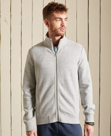 Superdry Sweat jacket in Grey: front