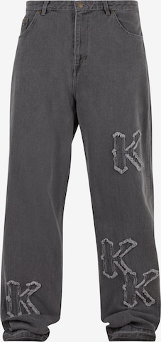 Karl KaniWide Leg/ Široke nogavice Traperice - siva boja: prednji dio