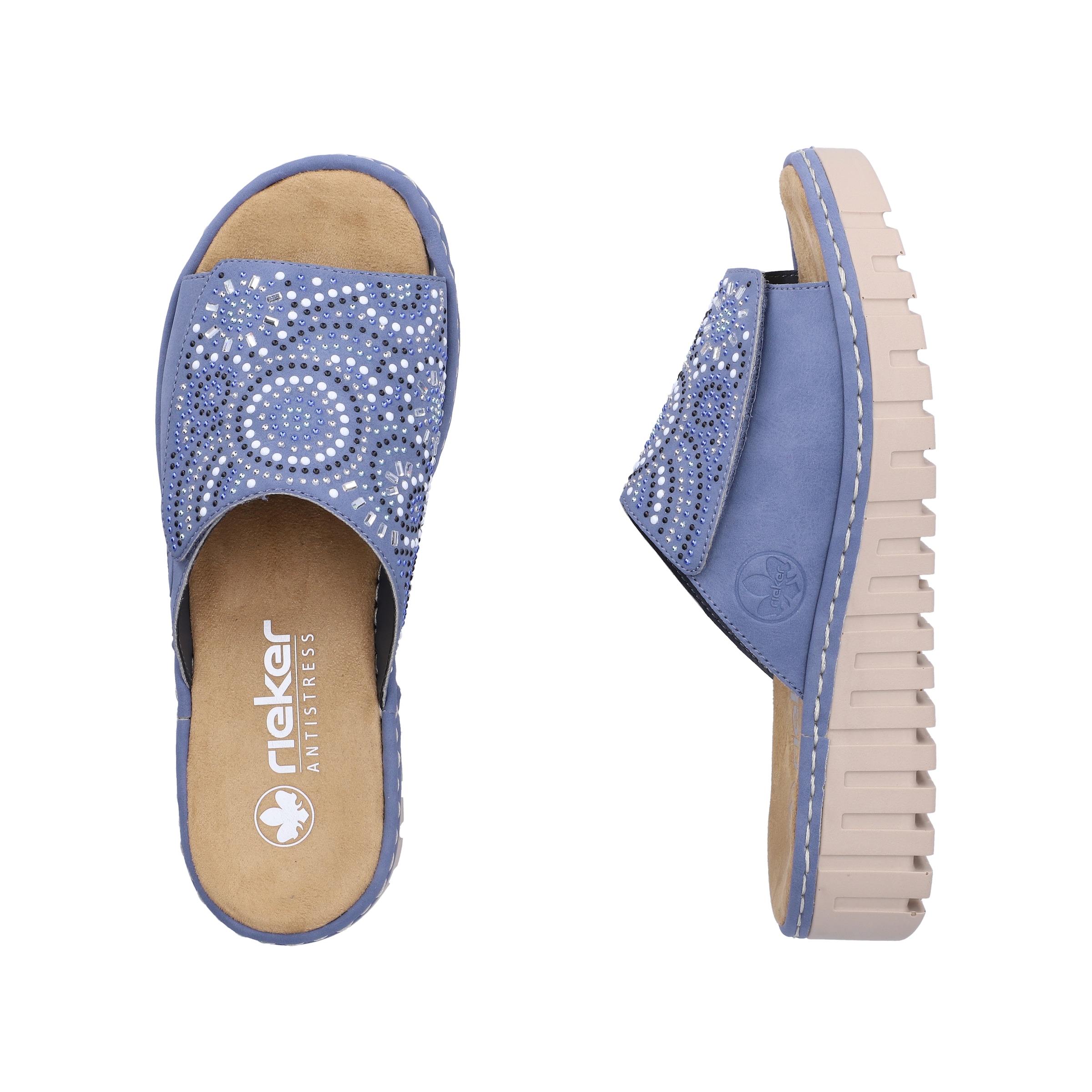 Rieker Mules 'V1395' in Blue