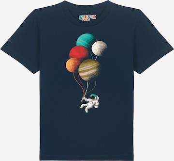 Maglietta 'Balloon Spaceman' di watabout.kids in blu: frontale