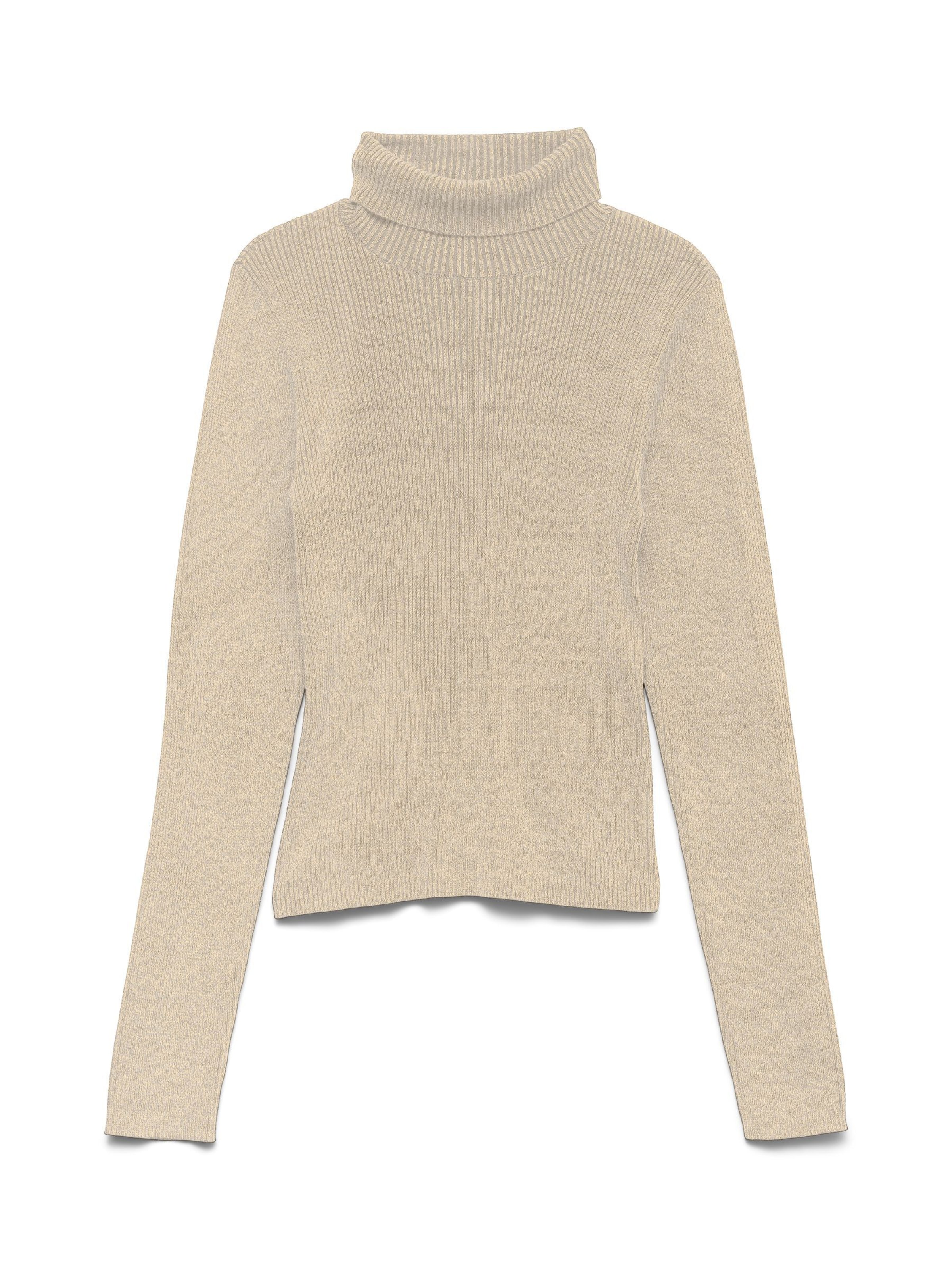 VERO MODA Trui 'VMBELLASHINE' in Beige: voorkant