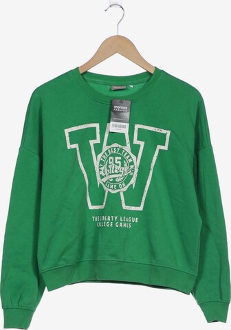 ONLY Sweatshirt & Zip-Up Hoodie in S in Green: front