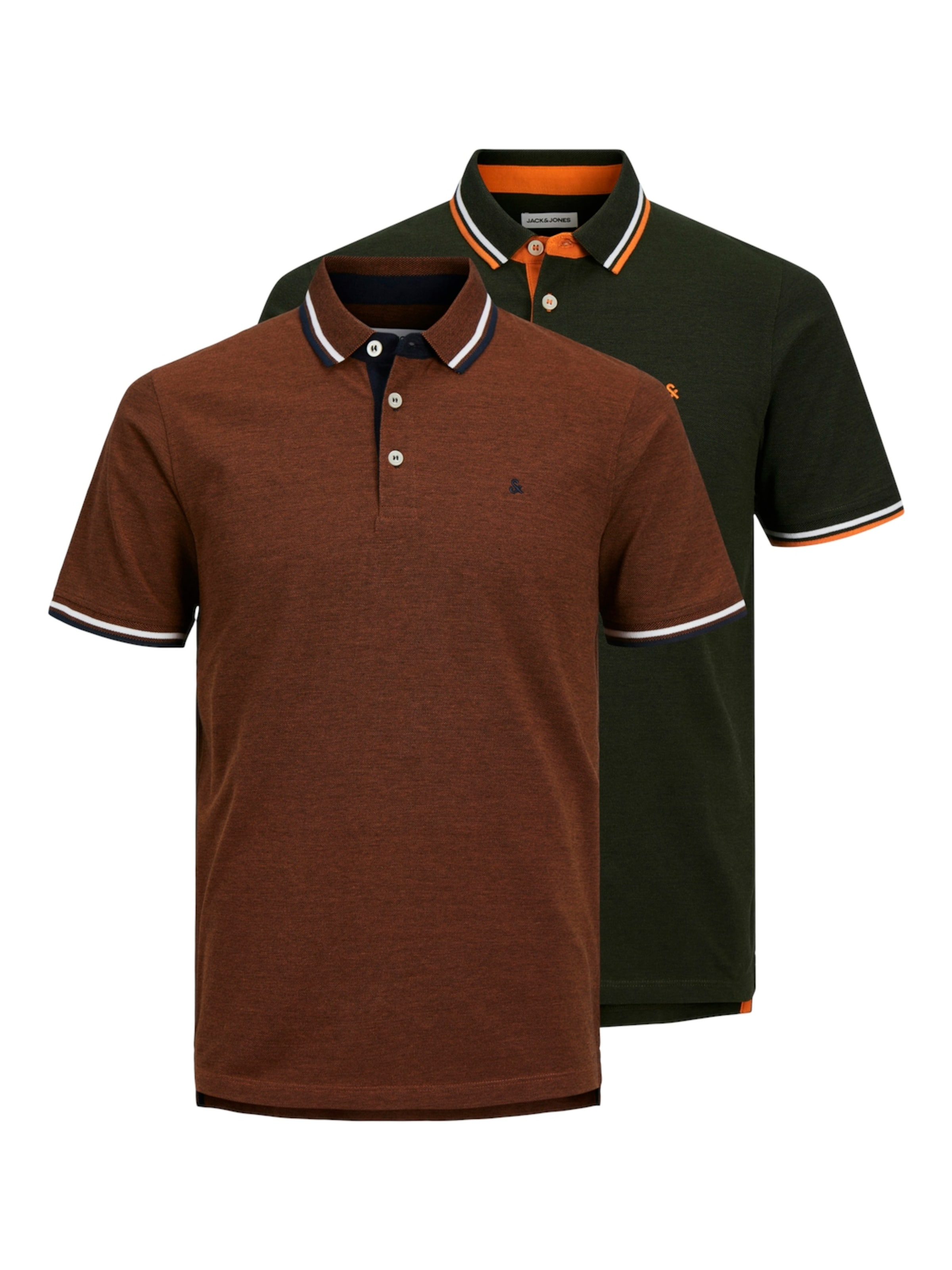 JACK & JONES Majica 'JJEPaulos' | rjava barva: sprednja stran