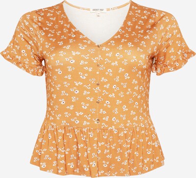 ABOUT YOU Curvy Camiseta 'Glenn' en naranja / blanco, Vista del producto