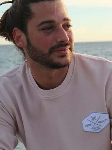Surf Monkey Sweatshirt in Pink