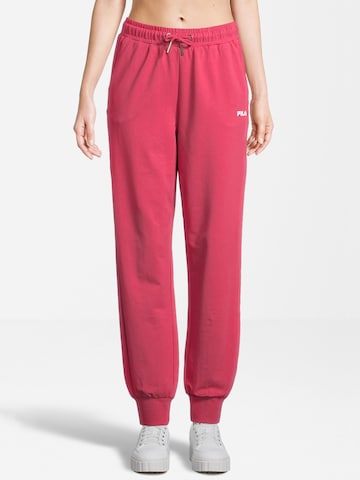 FILA - Tapered Calças em vermelho: frente