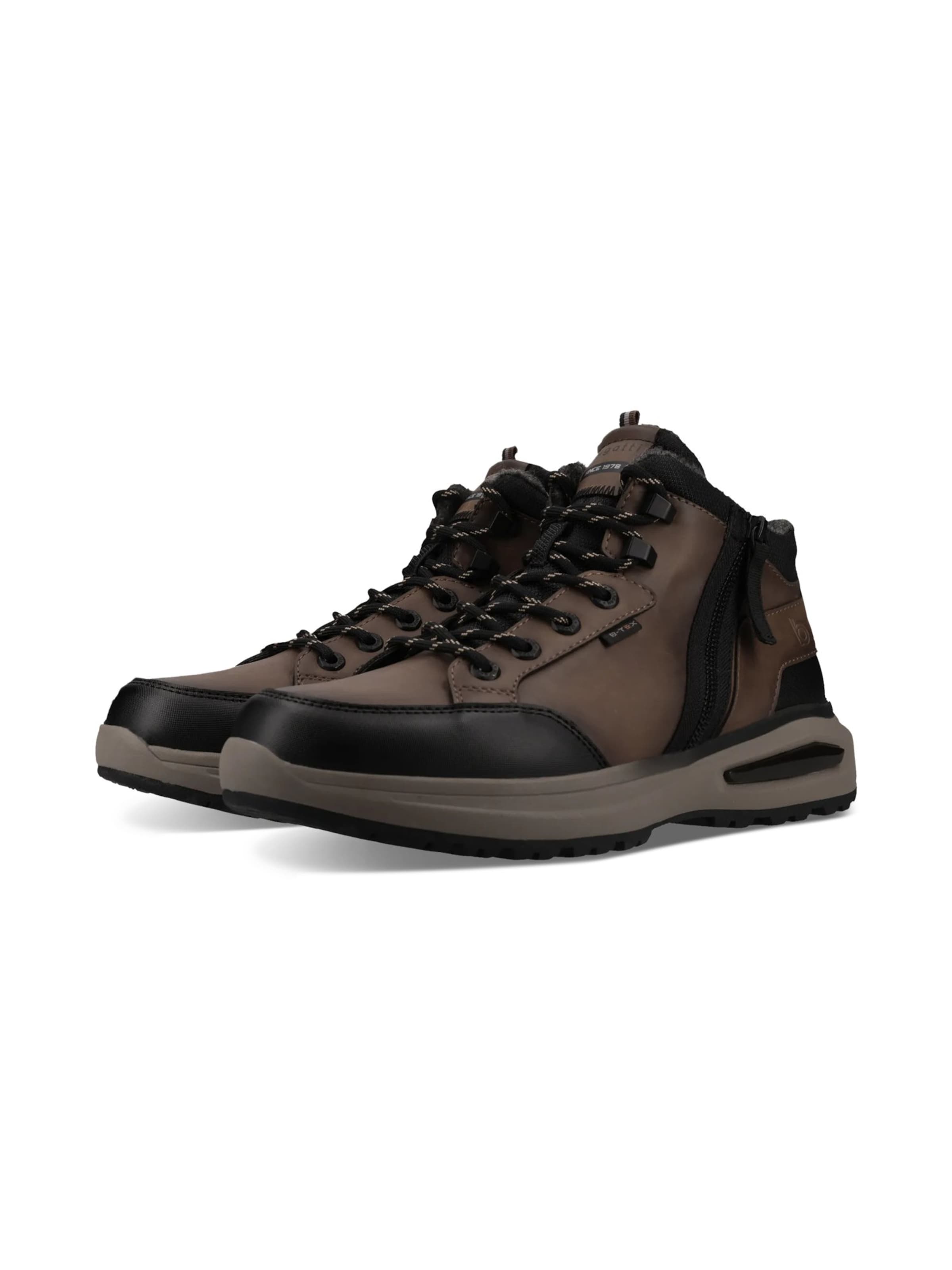 Boots stringati di bugatti in marrone