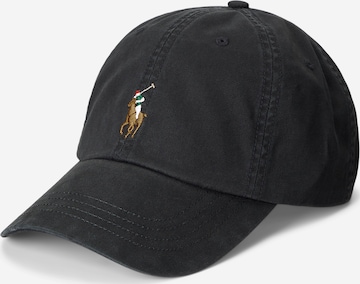 Casquette Polo Ralph Lauren en noir : devant