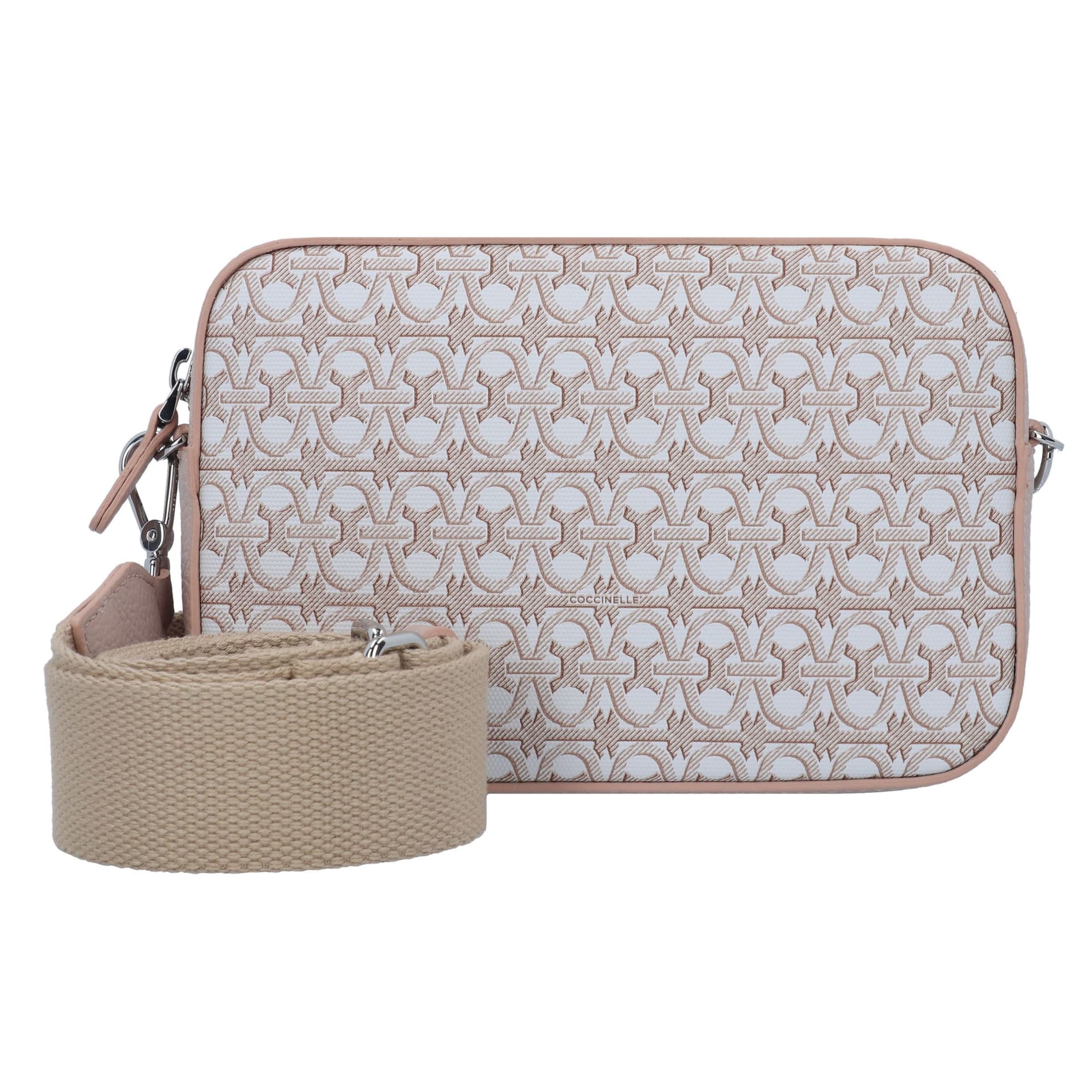 balta Coccinelle Rankinė su ilgu dirželiu 'Tebe': priekis