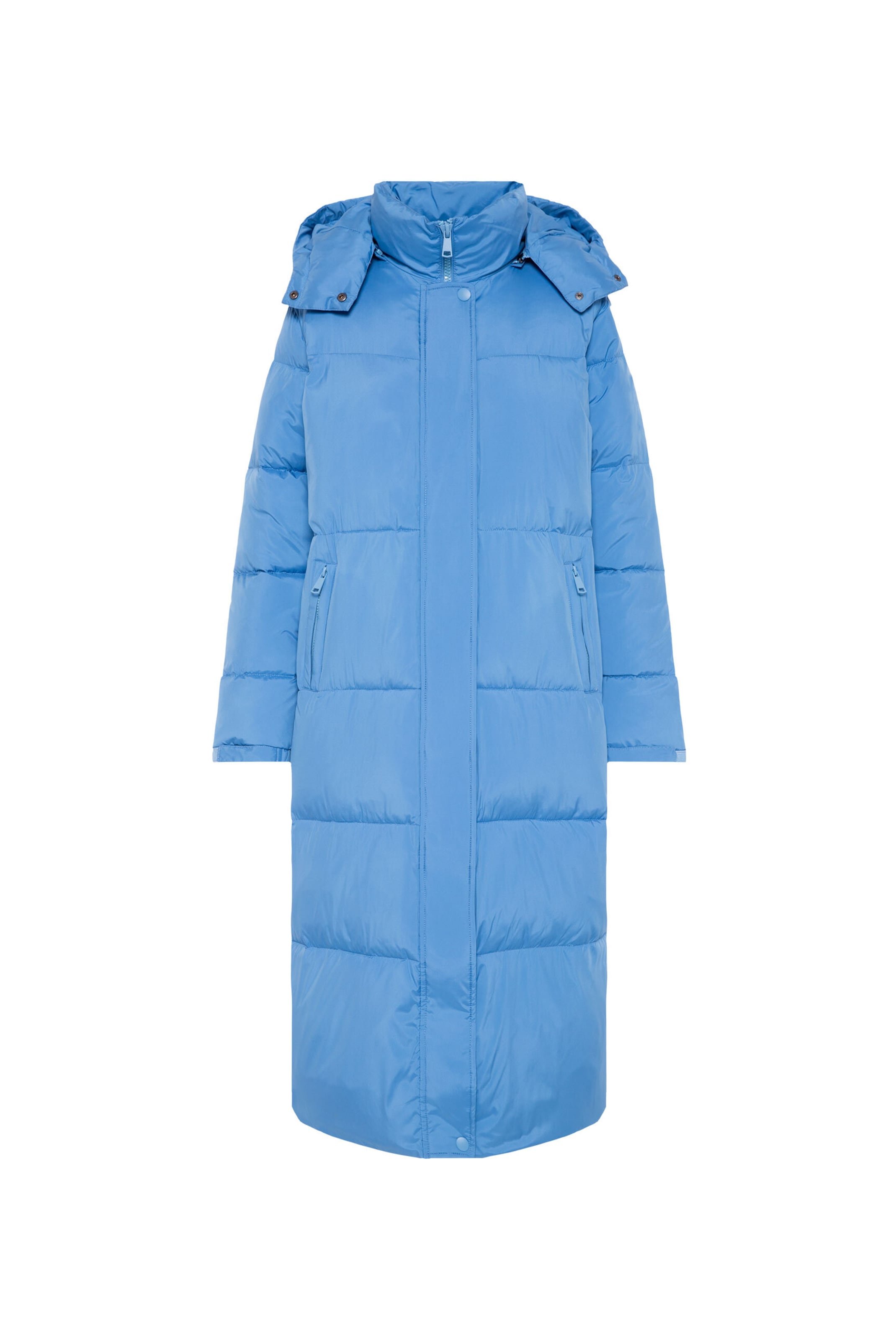 Soccx Steppmantel mit abtrennbarer Kapuze in Blau: Vorderseite