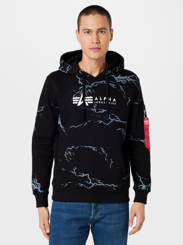 ALPHA INDUSTRIES Sweatshirt in Schwarz: predná strana