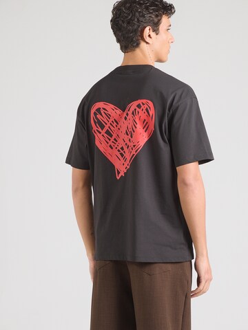 HUGO Тениска 'Dewdam' в черно: отпред